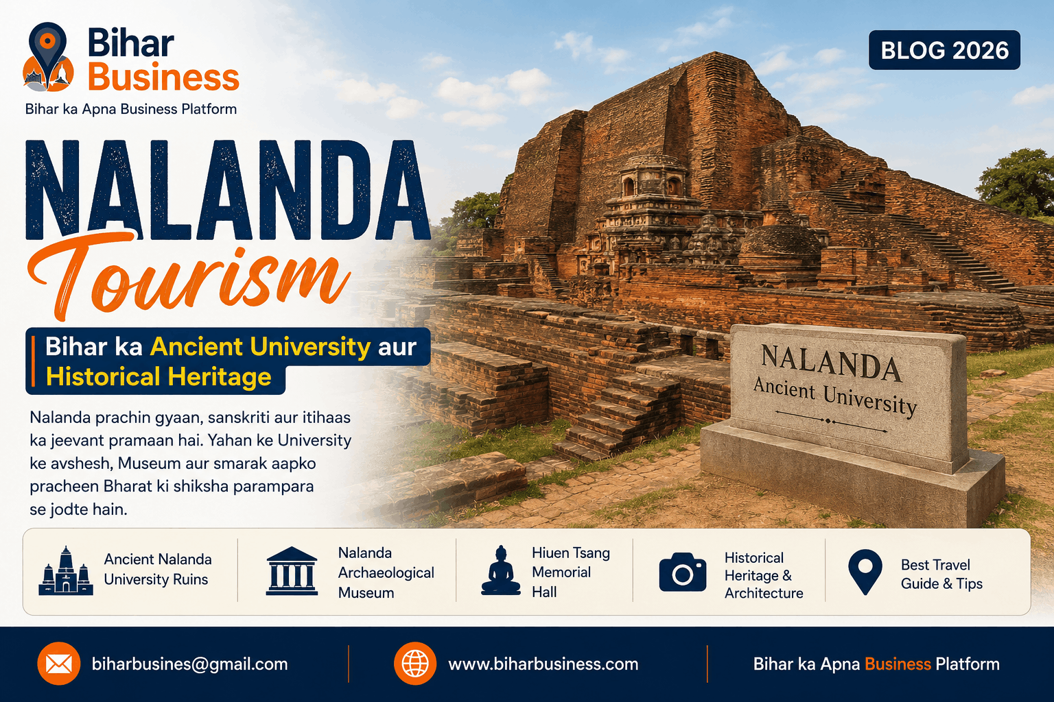 Nalanda Tourism: Bihar ka Historical aur Knowledge se Bhara Tourist Place