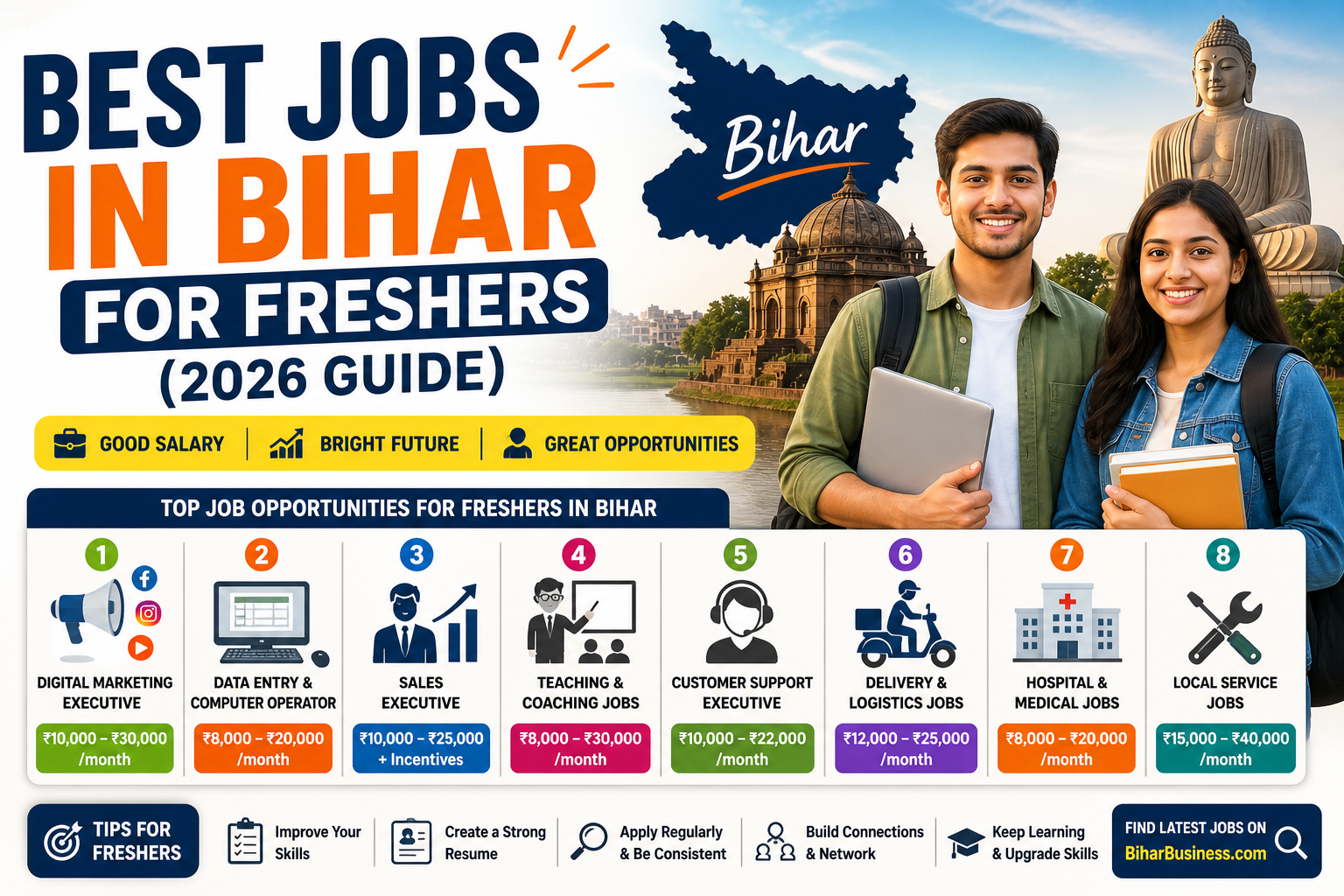 Best Jobs in Bihar for Freshers (2026 Guide)