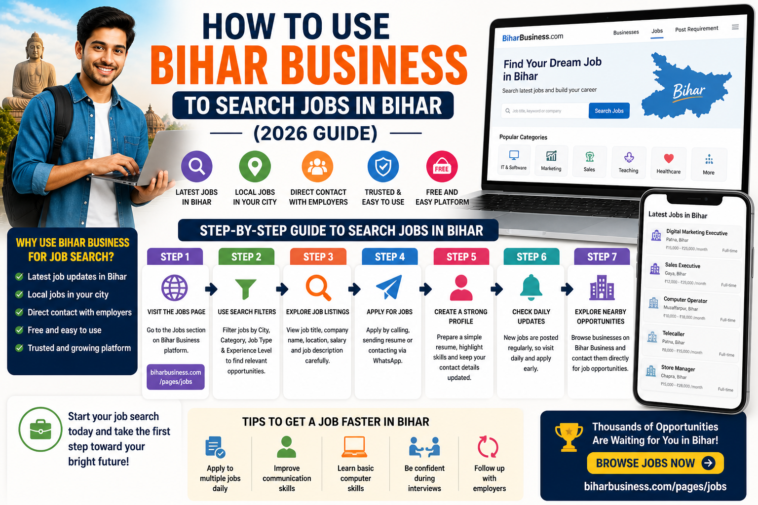 How to Use Bihar Business to Search Jobs in Bihar (2026 Guide)