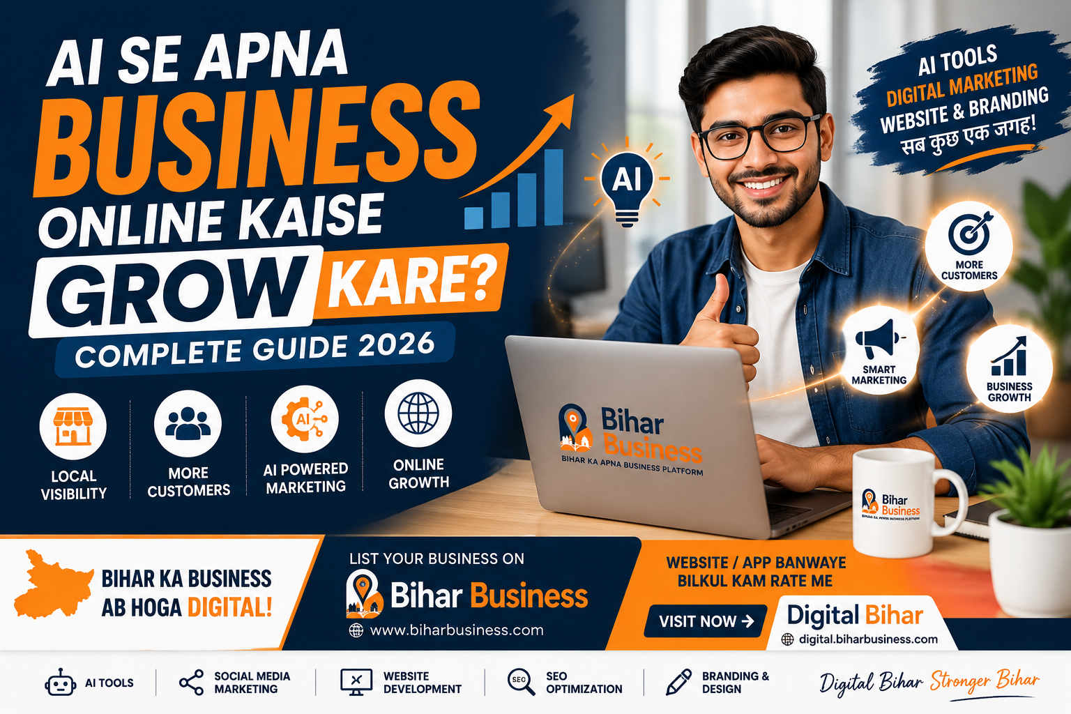 AI Se Apna Business Online Kaise Grow Kare? (2026 Guide)